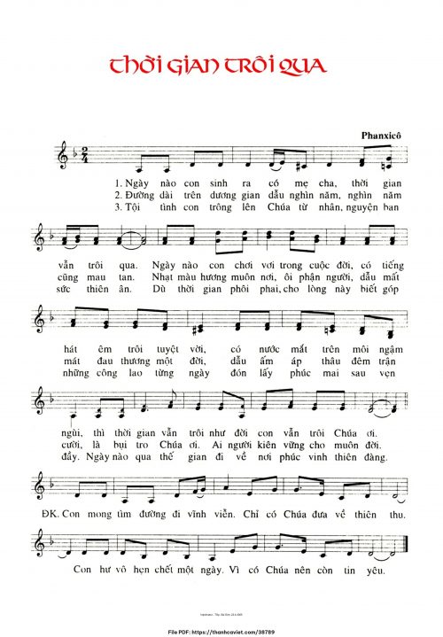 Thời gian trôi qua - Phanxicô - trang 1