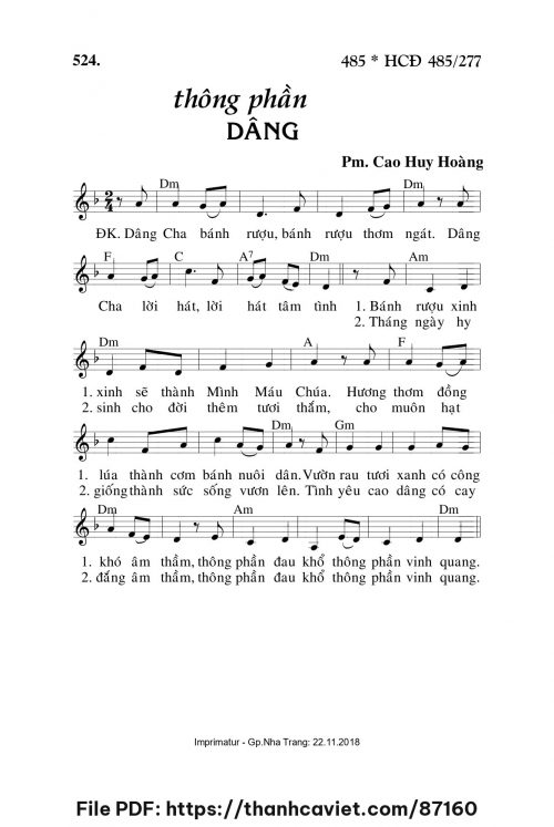 Thông phần dâng - Cao Huy Hoàng - trang 1