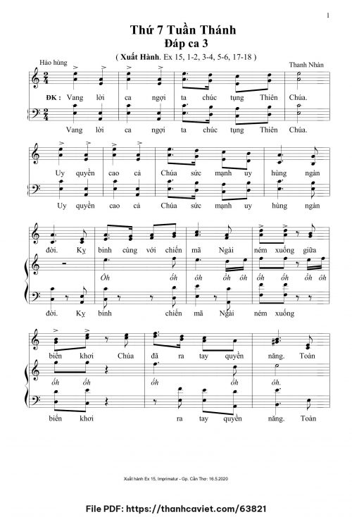Thứ 7 Tuần Thánh – Đáp Ca 3 - Thanh Nhàn - trang 1