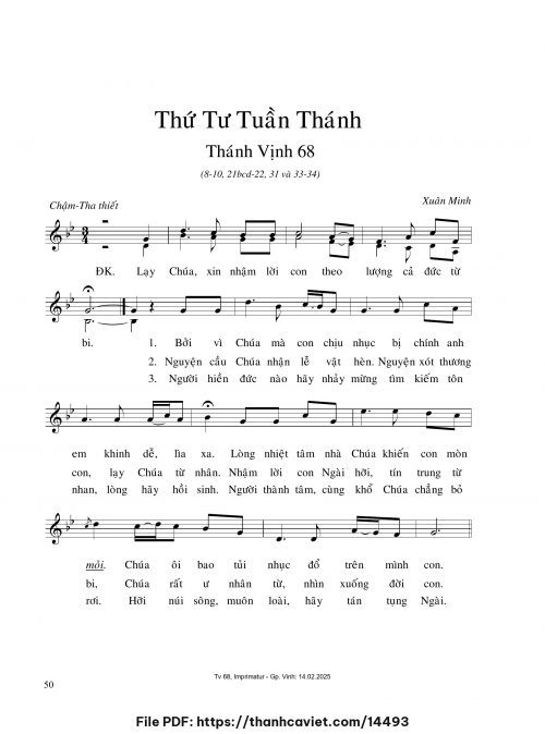 Thứ Tư Tuần Thánh - Xuân Minh - trang 1