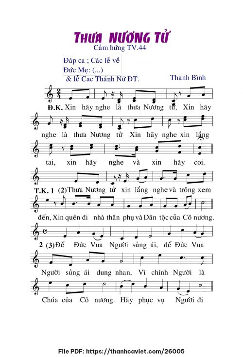 Thưa nương tử - Lm. Thanh Bình - trang 1