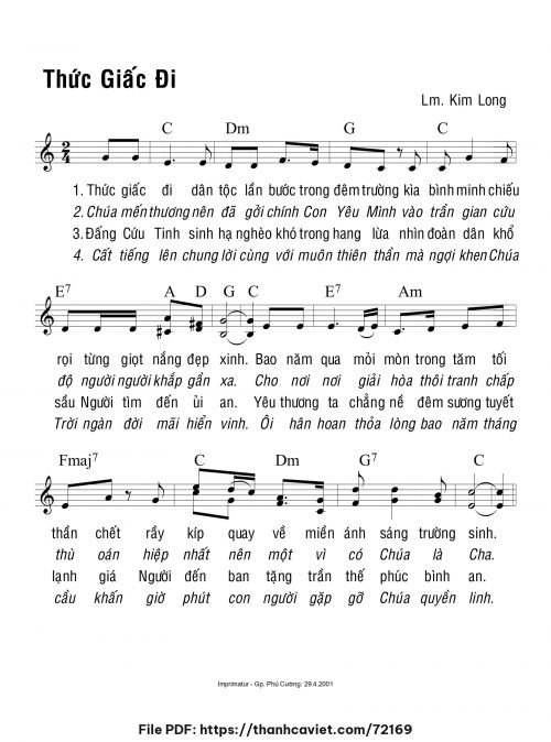 Thức giấc đi - Lm. Kim Long - trang 1