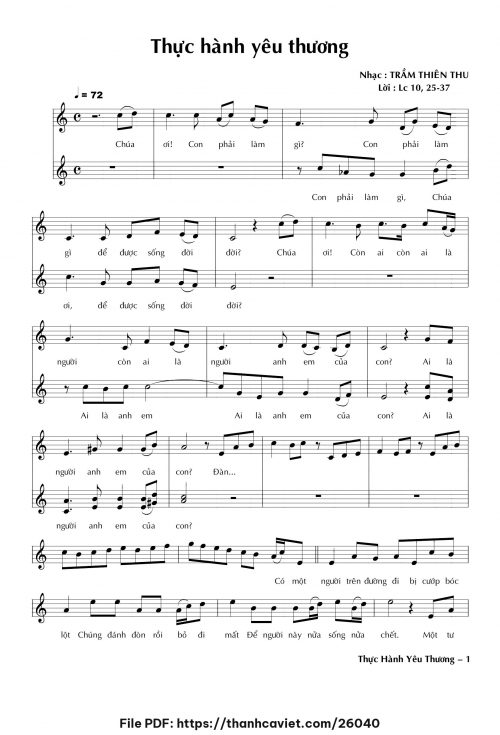 Thực hành yêu thương - Trầm Thiên Thu - trang 1