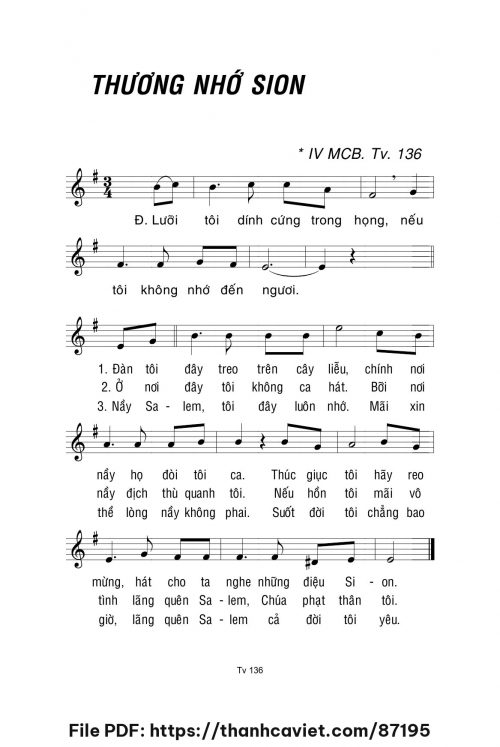 Thương nhớ Sion - Lm. La Thập Tự - trang 1