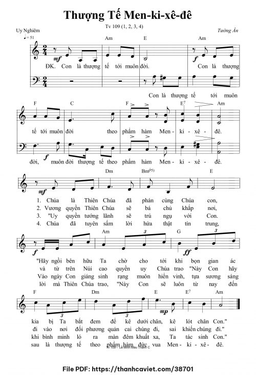 Thượng tế Mekixêđê - Tường Ân - trang 1