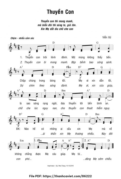 Thuyền con - Viễn Xứ - trang 1