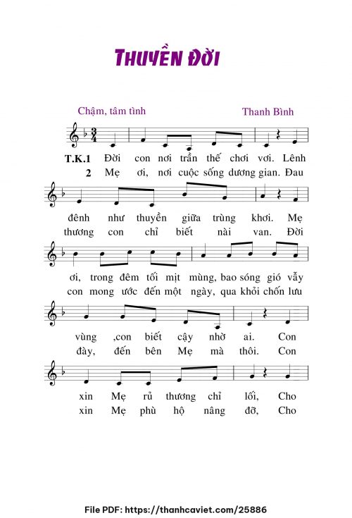 Thuyền đời - Lm. Thanh Bình - trang 1