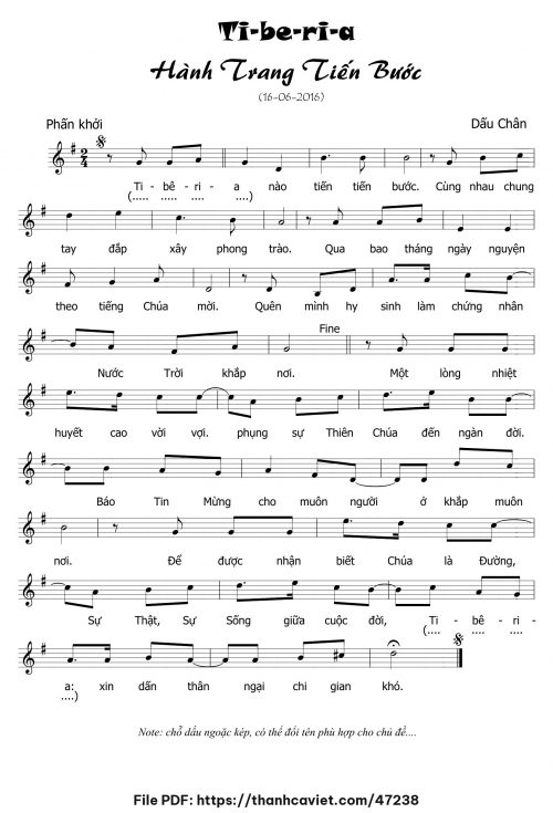 Tiberia Hành trang tiến bước - Dấu Chân - trang 1