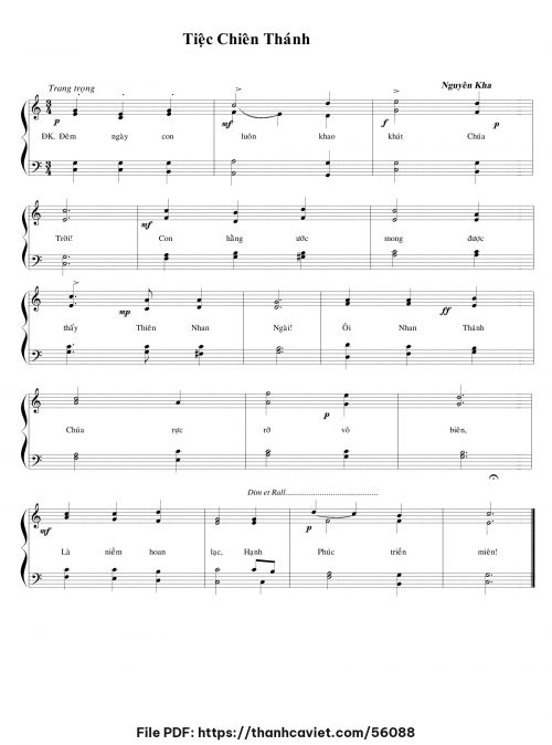 Tiệc Chiên Thánh - Nguyên Kha - trang 1