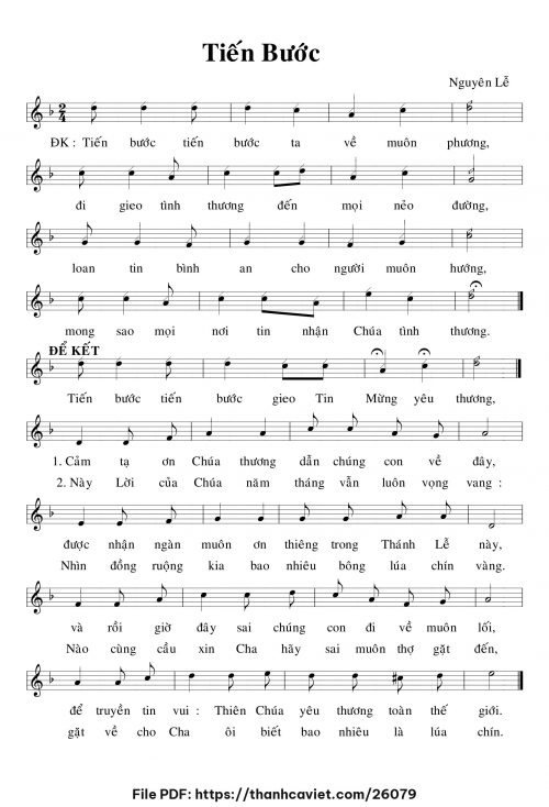 Tiến bước - Lm. Nguyên Lễ - trang 1