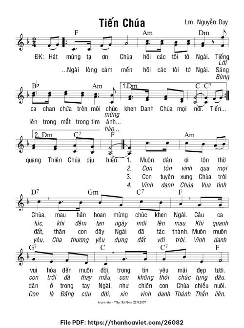 Tiến Chúa - Lm. Nguyễn Duy - trang 1