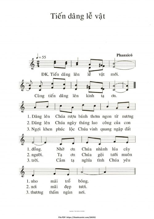 Tiến dâng lễ vật - Phanxicô - trang 1