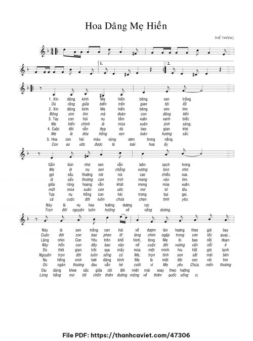 Tiến hoa 3 – Hoa dâng Mẹ hiền - Thế Thông - trang 1