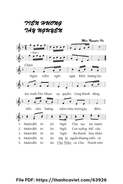 Tiến hương Tây Nguyên - Mai Nguyên Vũ - trang 1