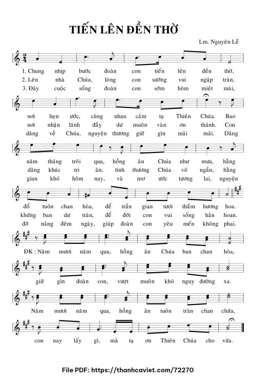 Tiến lên đền thờ - Lm. Nguyên Lễ - trang 1
