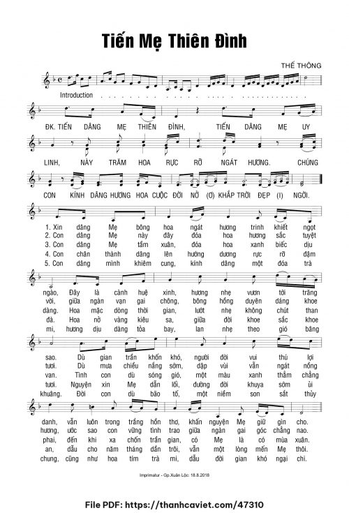 Tiến Mẹ Thiên đình - Thế Thông - trang 1