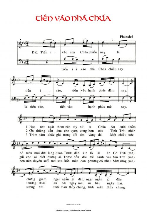 Tiến vào nhà Chúa - Phanxicô - trang 1