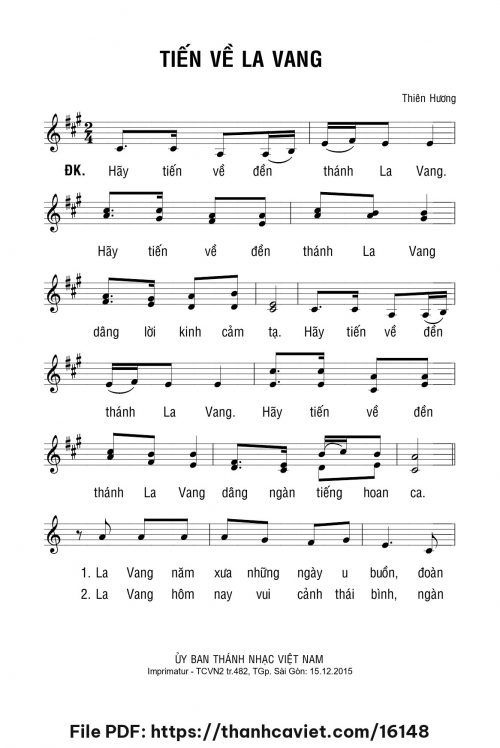 Tiến về La Vang - Thiên Hương - trang 1
