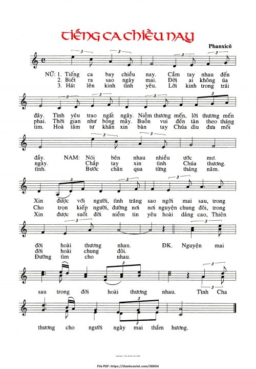 Tiếng ca chiều nay - Phanxicô - trang 1