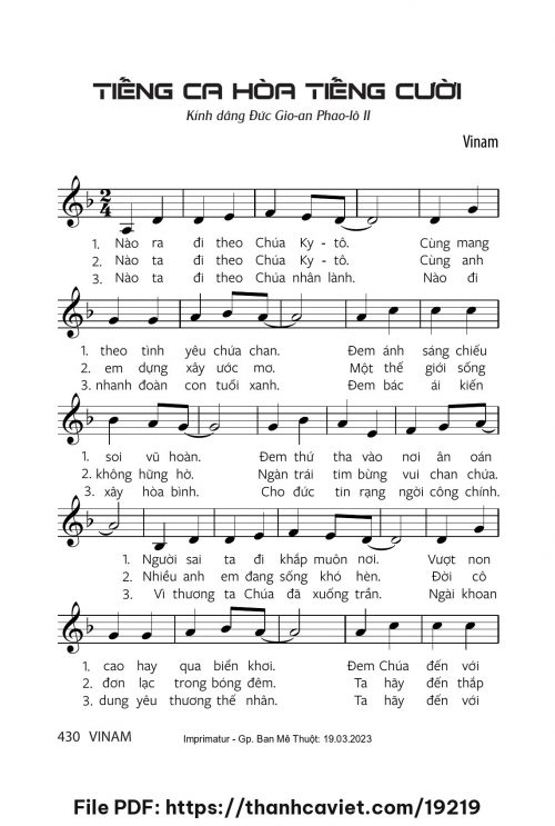 Tiếng ca hòa tiếng cười - Vinam - trang 1