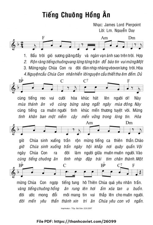 Tiếng chuông hồng ân - Lm. Nguyễn Duy - trang 1