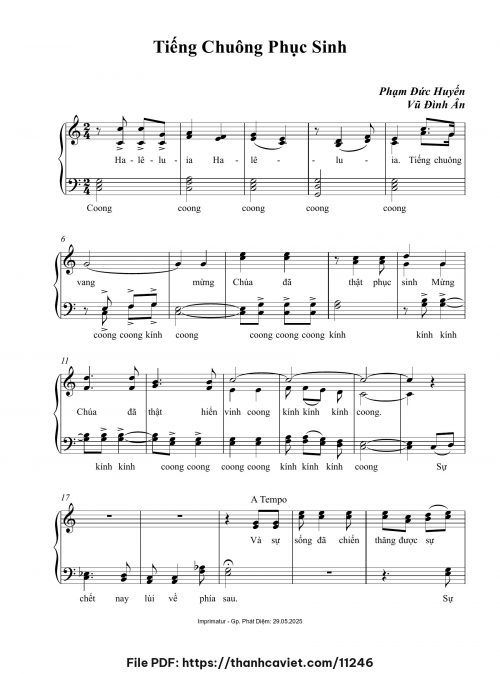 Tiếng chuông Phục Sinh - Phạm Đức Huyến - Vũ Đình Ân - trang 1