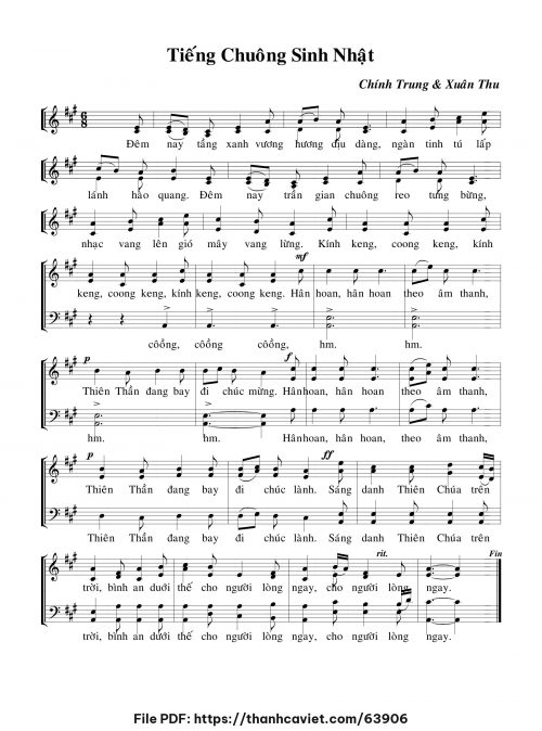 Tiếng chuông Sinh Nhật - Chính Trung - Xuân Thu - trang 1