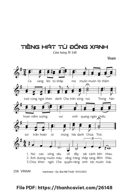 Tiếng hát từ đồng xanh - Vinam - trang 1