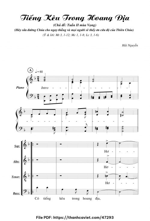 Tiếng kêu trong hoang địa - Hải Nguyễn - trang 1