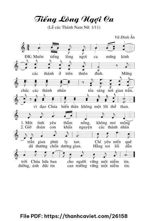 Tiếng lòng ngợi ca - Vũ Đình Ân - trang 1