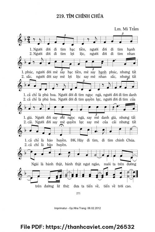 Tìm chính Chúa - Lm. Mi Trầm - trang 1