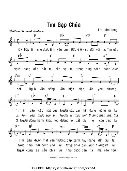 Tìm gặp Chúa - Lm. Kim Long - trang 1