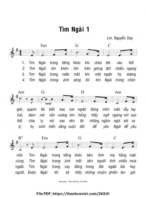 Tìm Ngài 1 - Lm. Nguyễn Duy - trang 1