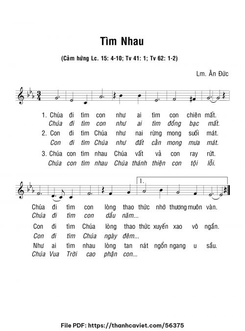 Tìm nhau - Lm. Ân Đức - trang 1