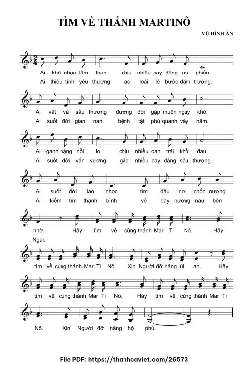 Tìm về Thánh Martinô - Vũ Đình Ân - trang 1