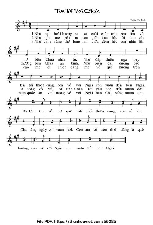 Tìm về với Chúa - Trương Thế Bạch - trang 1
