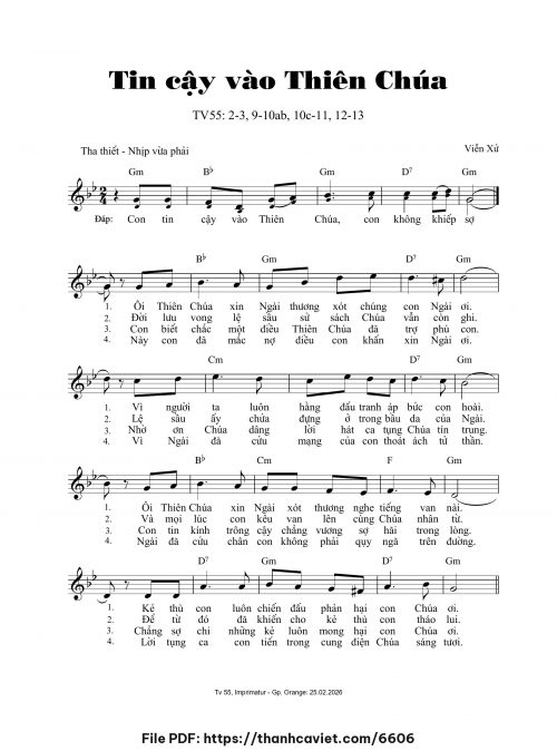Tin cậy vào Thiên Chúa - Viễn Xứ - trang 1