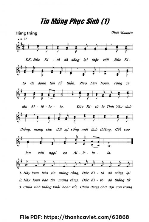 Tin Mừng Phục Sinh 1 - Lm. Thái Nguyên - trang 1