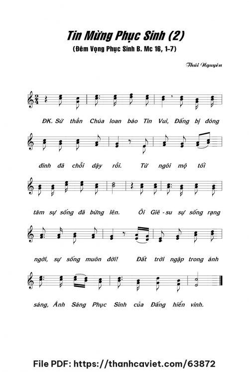 Tin Mừng Phục Sinh 2 - Lm. Thái Nguyên - trang 1
