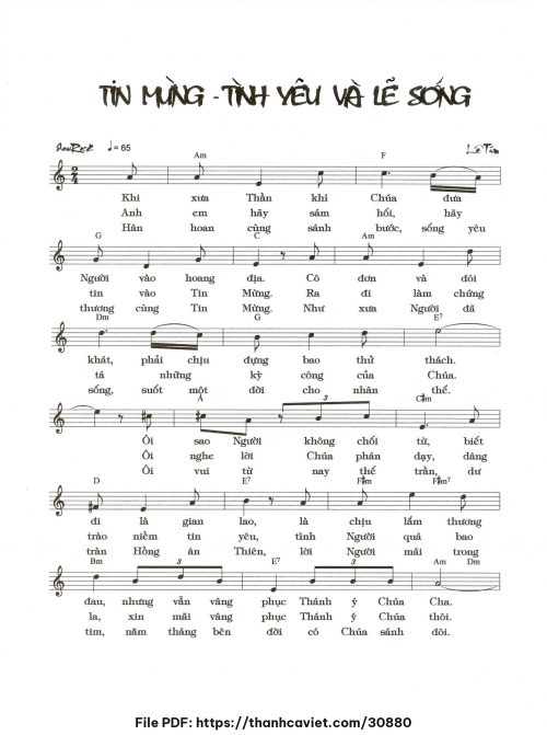 Tin Mừng, Tình yêu và Lẽ sống - Lê Tín - trang 1