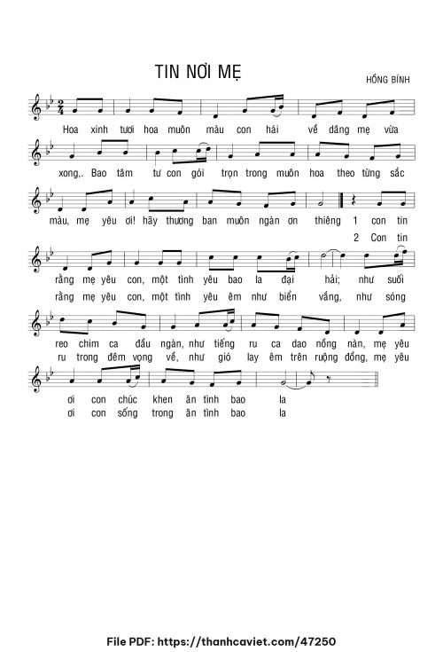 Tin nơi Mẹ - Hồng Bính - trang 1
