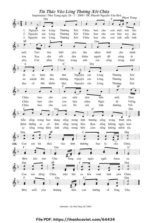 Tín thác vào lòng thương xót Chúa - Phạm Trung - trang 1