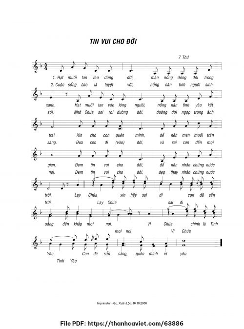 Tin vui cho đời - 7 Thứ - trang 1