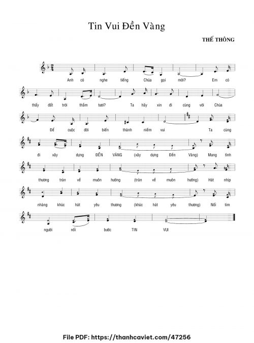 Tin vui đền vàng - Thế Thông - trang 1