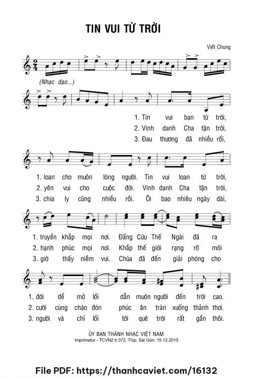 Tin vui từ trời - Viết Chung - trang 1