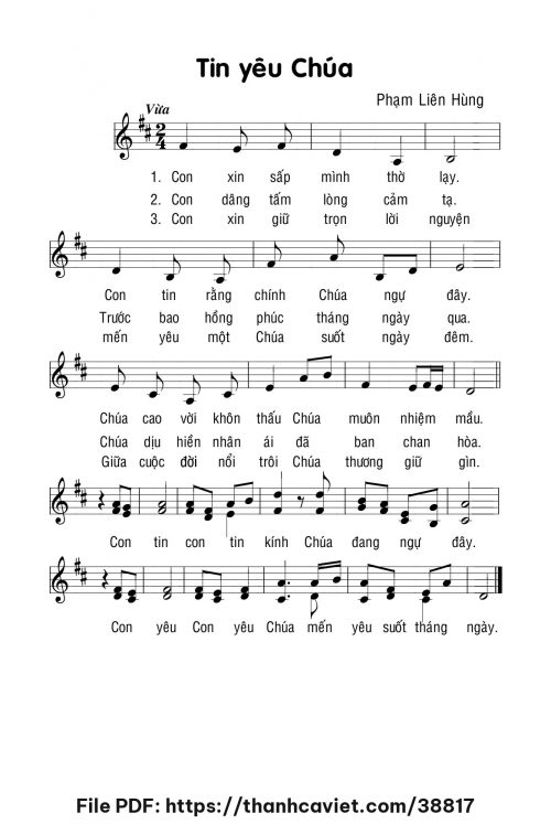 Tin yêu Chúa - Lm. Phạm Liên Hùng - trang 1