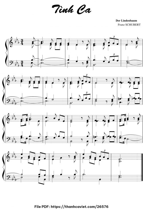 Tình ca - Franz Schubert - trang 1