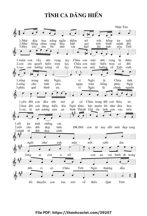 Tình ca dâng hiến - Nhật Tân - trang 1