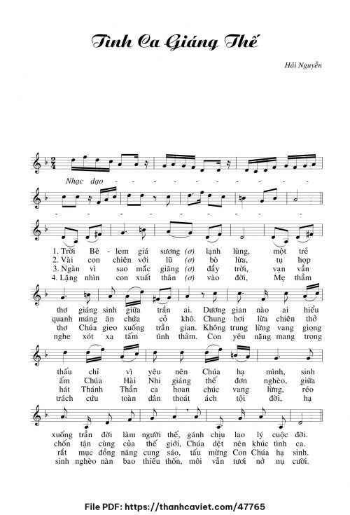 Tình ca giáng thế - Hải Nguyễn - trang 1