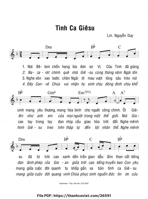 Tình ca Giêsu - Lm. Nguyễn Duy - trang 1